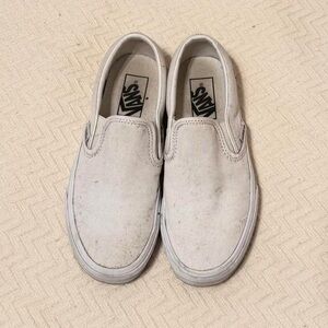Vans Men's Classic White Slip-On Sneakers